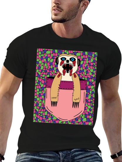 Zombie Meerkat Pocket Graphic T-Shirt
