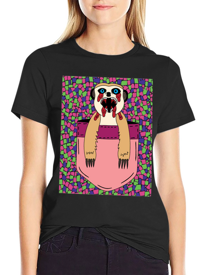 Zombie Meerkat Pocket Graphic T-Shirt