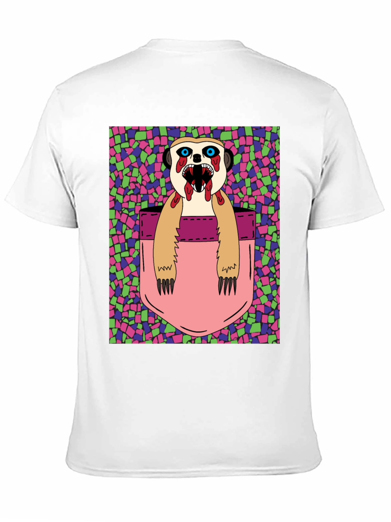 Zombie Meerkat Pocket Graphic T-Shirt