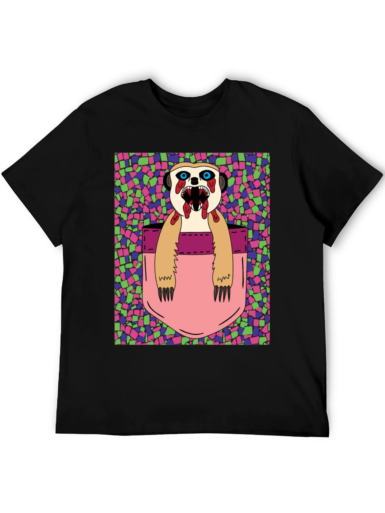 Zombie Meerkat Pocket Graphic T-Shirt
