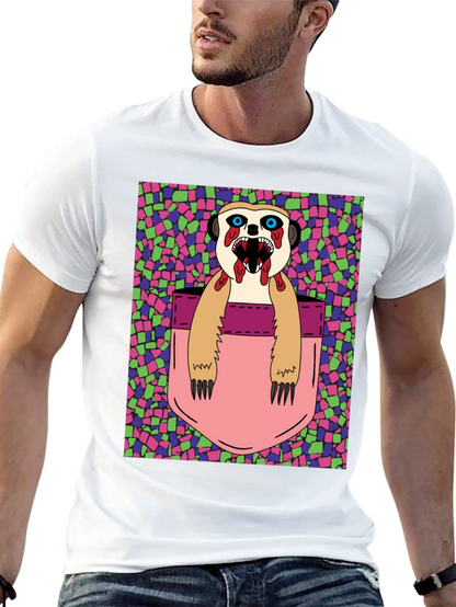 Zombie Meerkat Pocket Graphic T-Shirt
