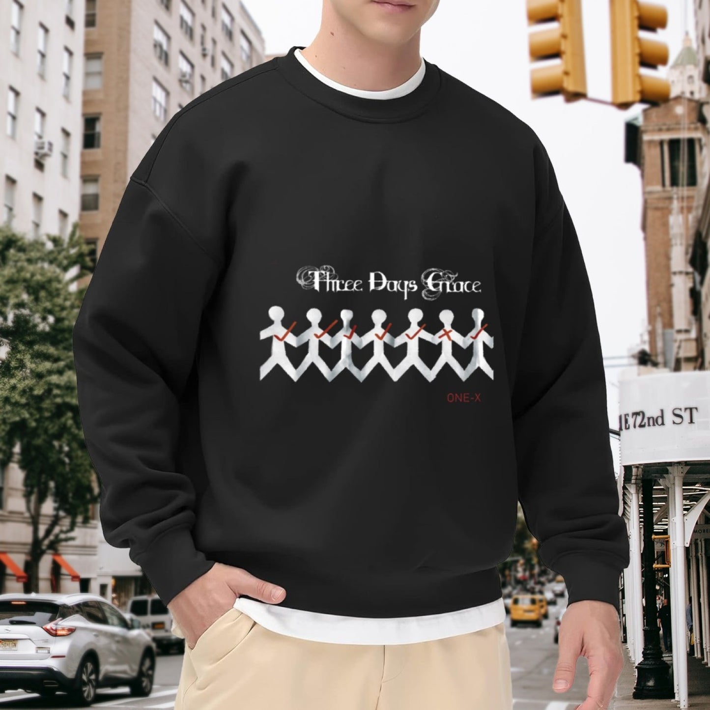 Nostalgic Three Days Grace ONE-X Rock Crewneck