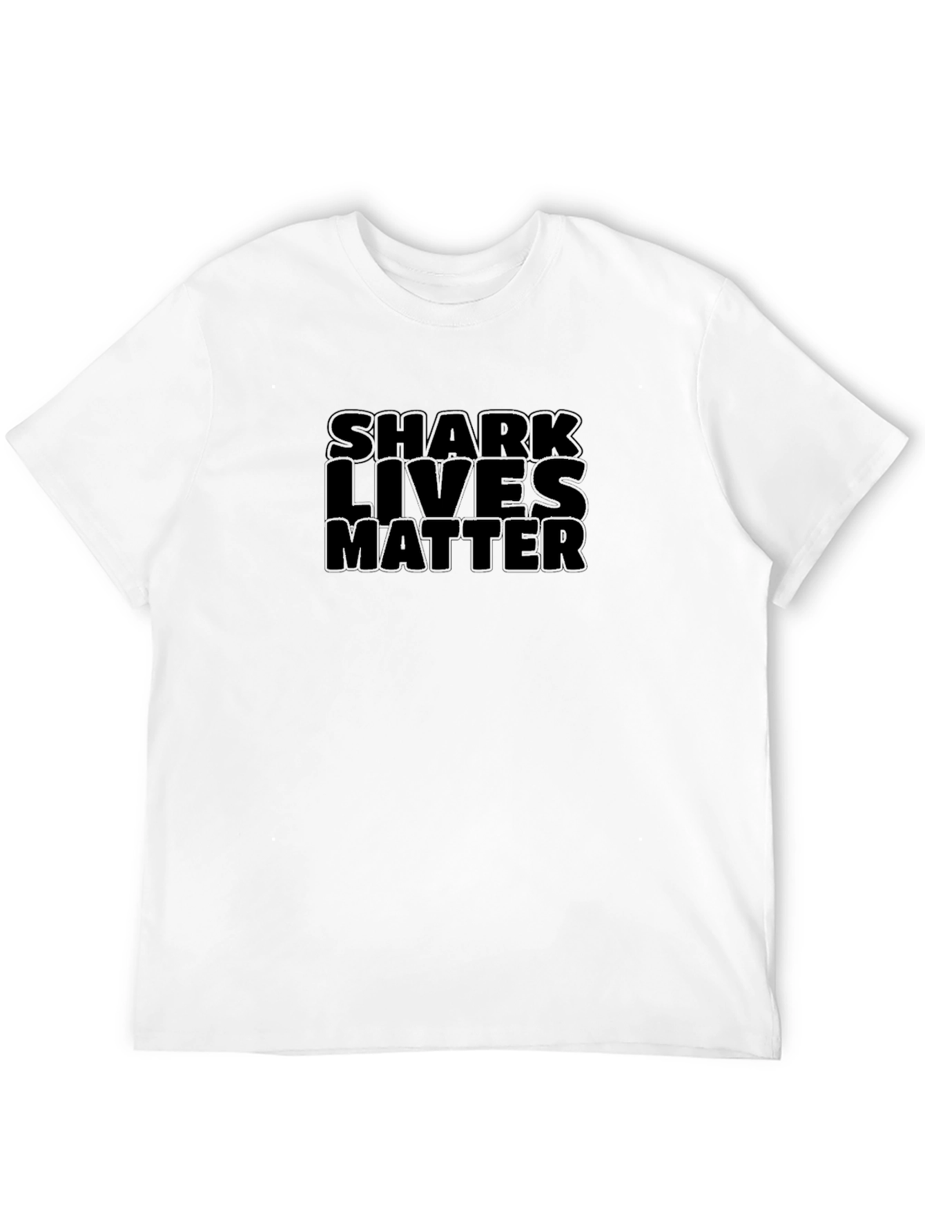 Shark Lives Matter - Black Crew Neck T-Shirt