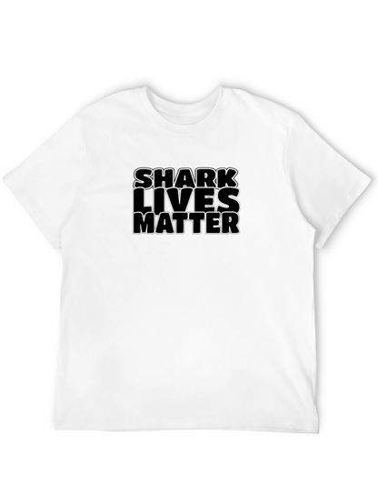 Shark Lives Matter - Black Crew Neck T-Shirt