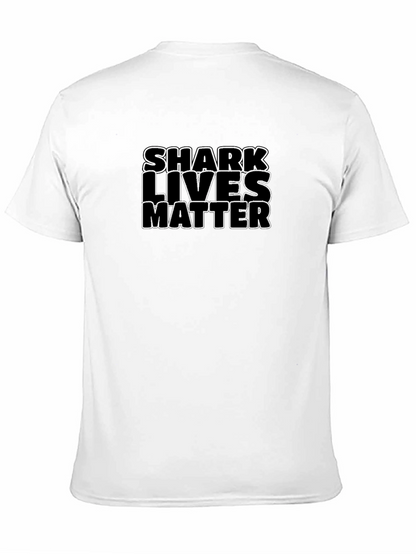 Shark Lives Matter - Black Crew Neck T-Shirt