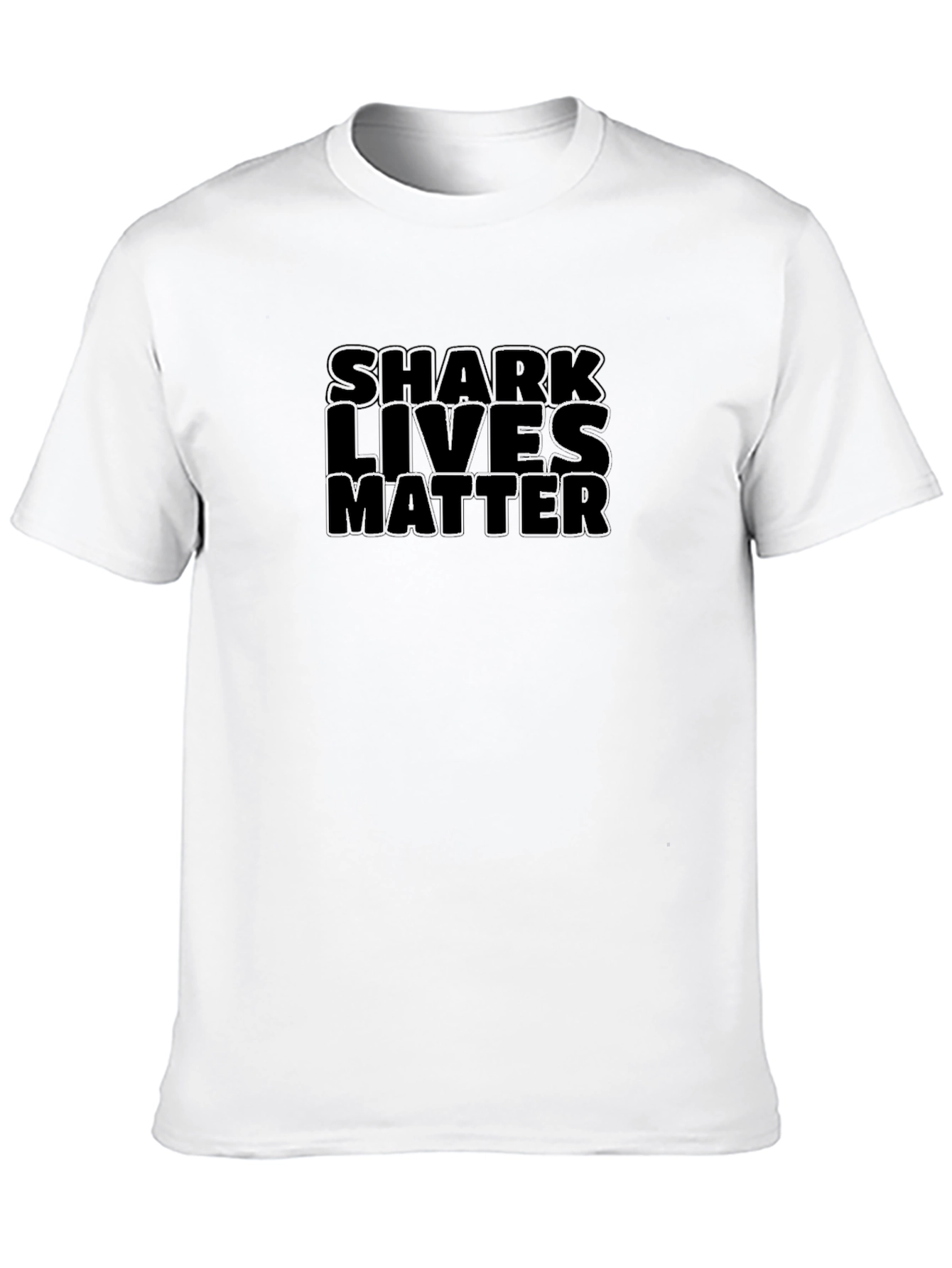 Shark Lives Matter - Black Crew Neck T-Shirt