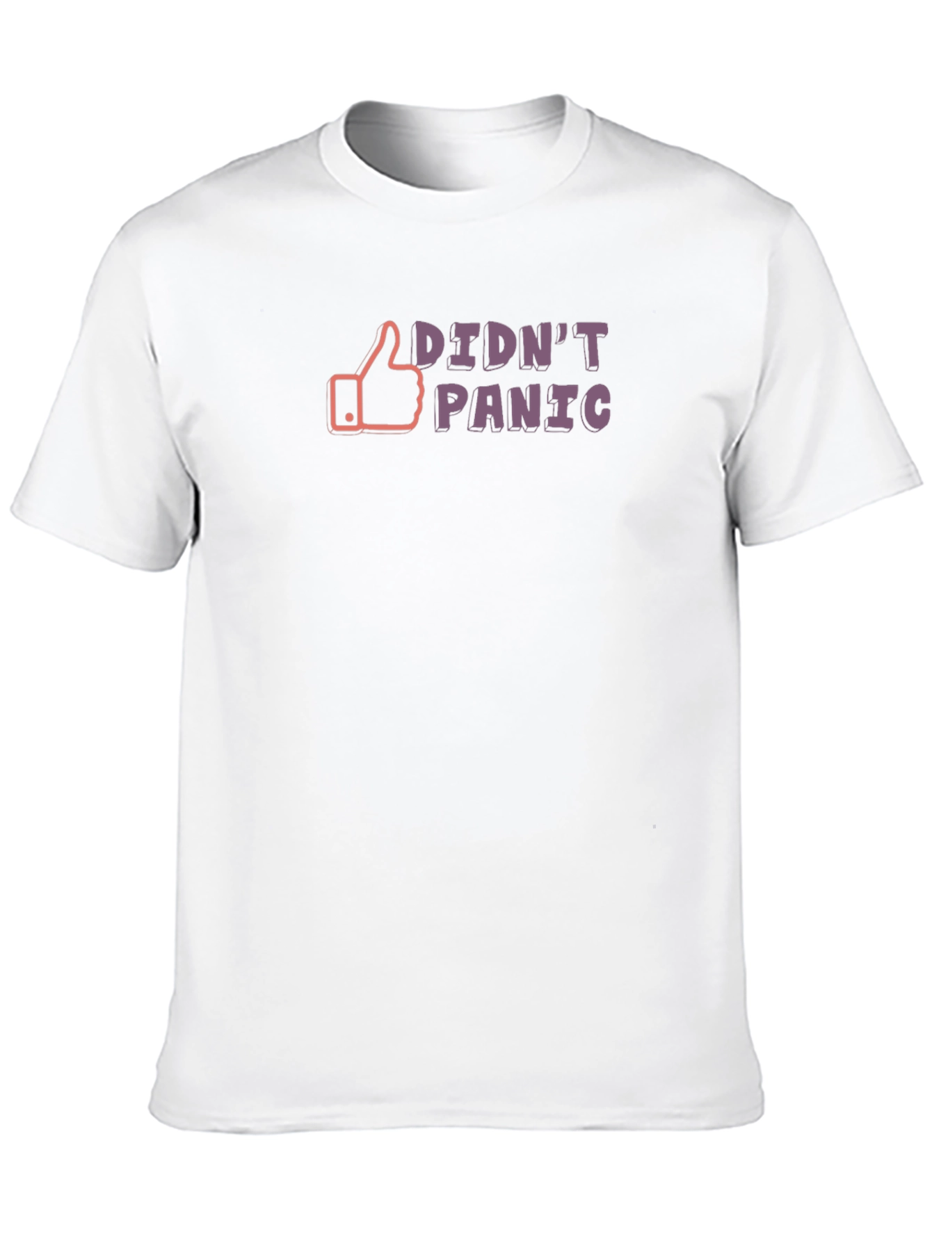 Didnt Panic Graphic Tee - Black Casual T-Shirt