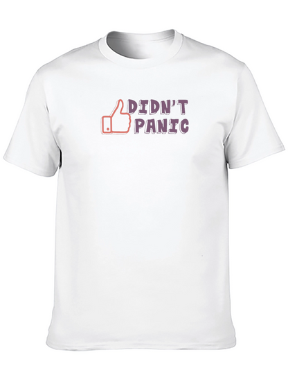Didnt Panic Graphic Tee - Black Casual T-Shirt