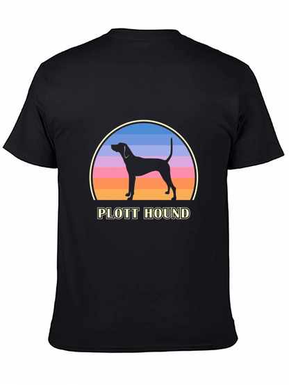 Plott Hound Sunset Graphic Tee - Dog Lover Shirt