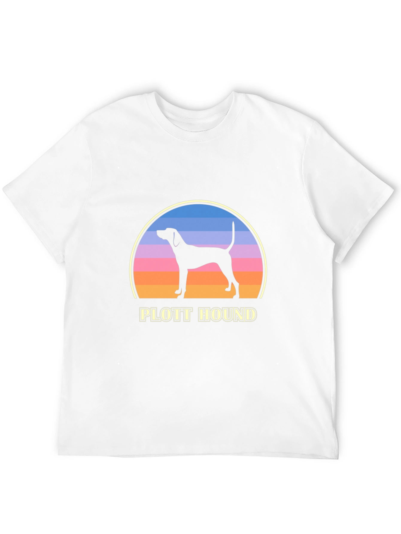 Plott Hound Sunset Graphic Tee - Dog Lover Shirt
