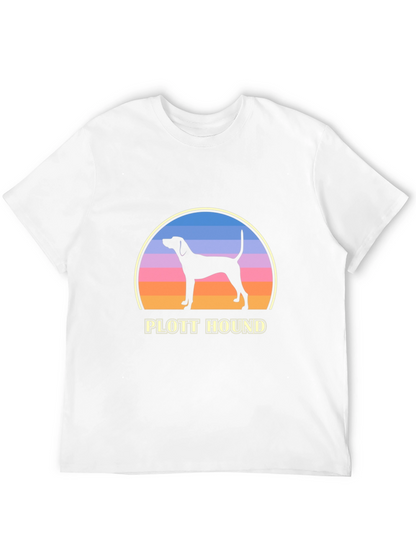 Plott Hound Sunset Graphic Tee - Dog Lover Shirt