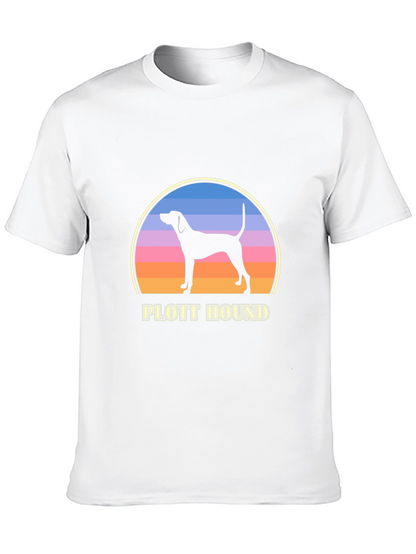 Plott Hound Sunset Graphic Tee - Dog Lover Shirt