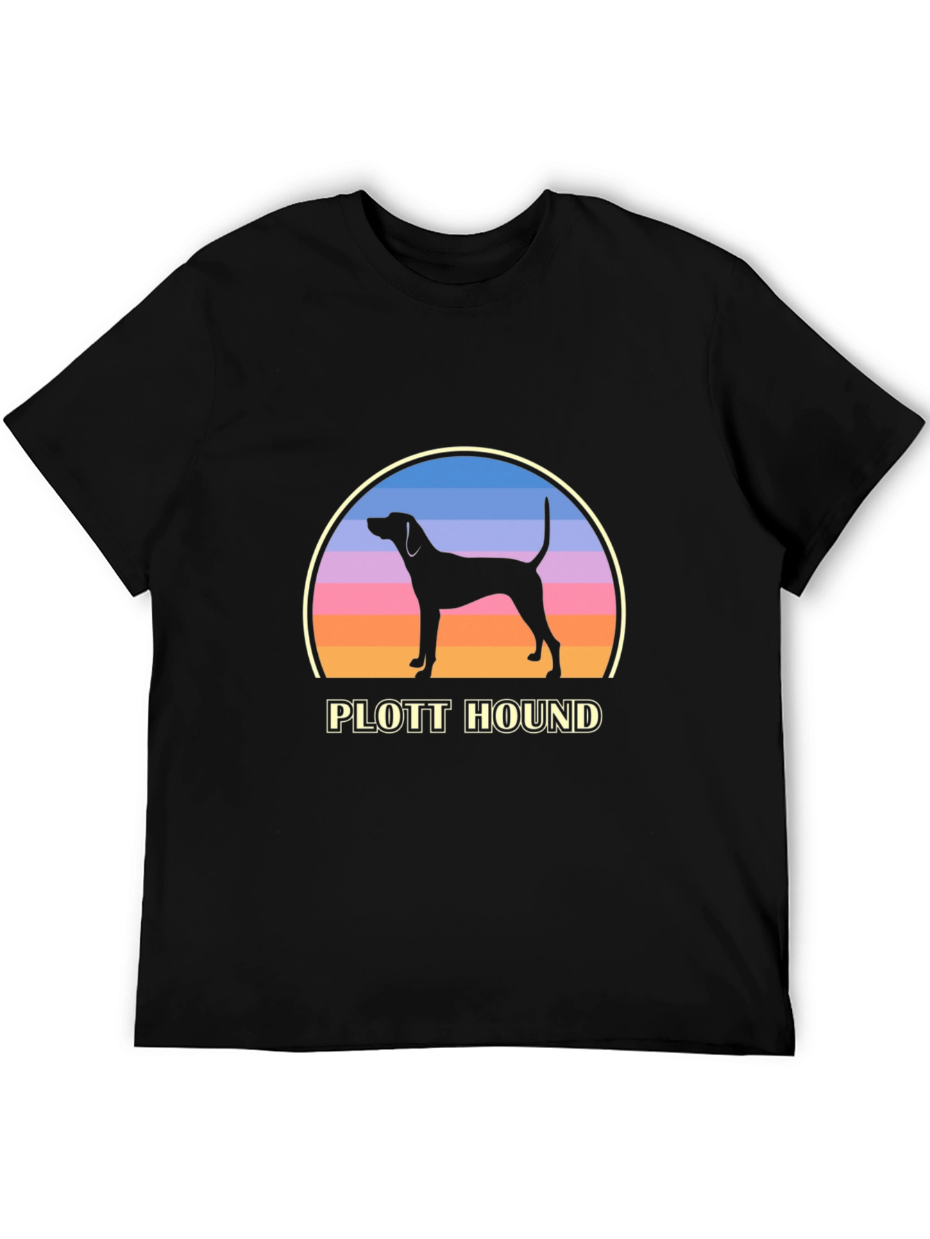 Plott Hound Sunset Graphic Tee - Dog Lover Shirt