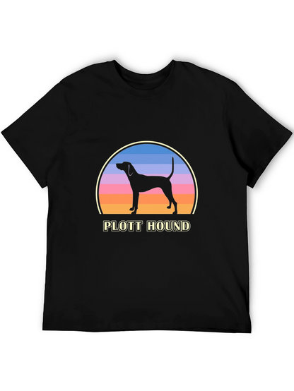 Plott Hound Sunset Graphic Tee - Dog Lover Shirt