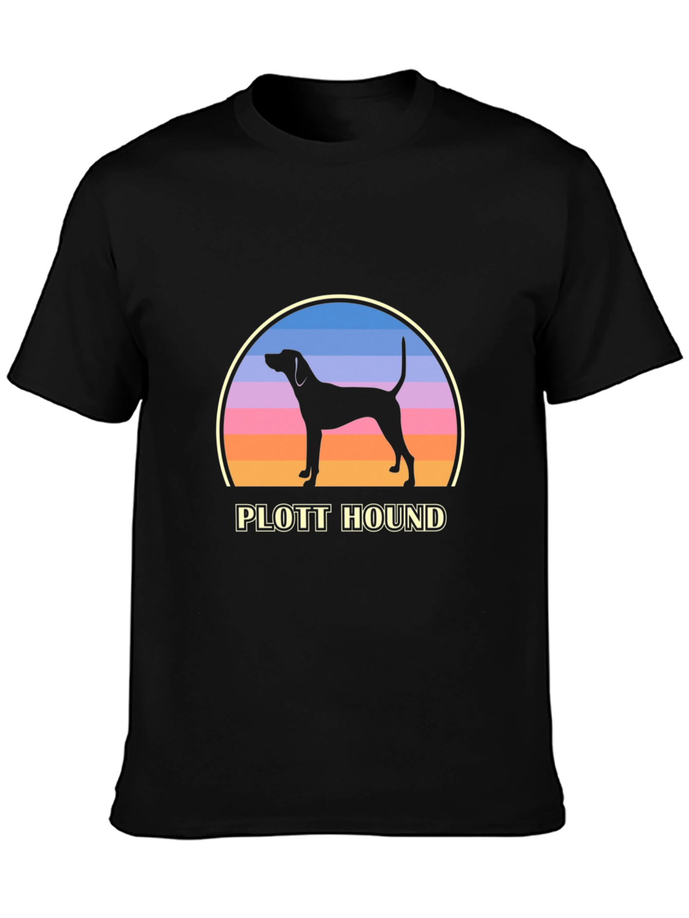 Plott Hound Sunset Graphic Tee - Dog Lover Shirt