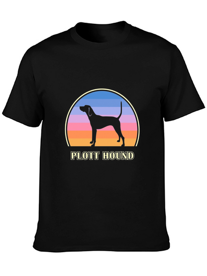Plott Hound Sunset Graphic Tee - Dog Lover Shirt