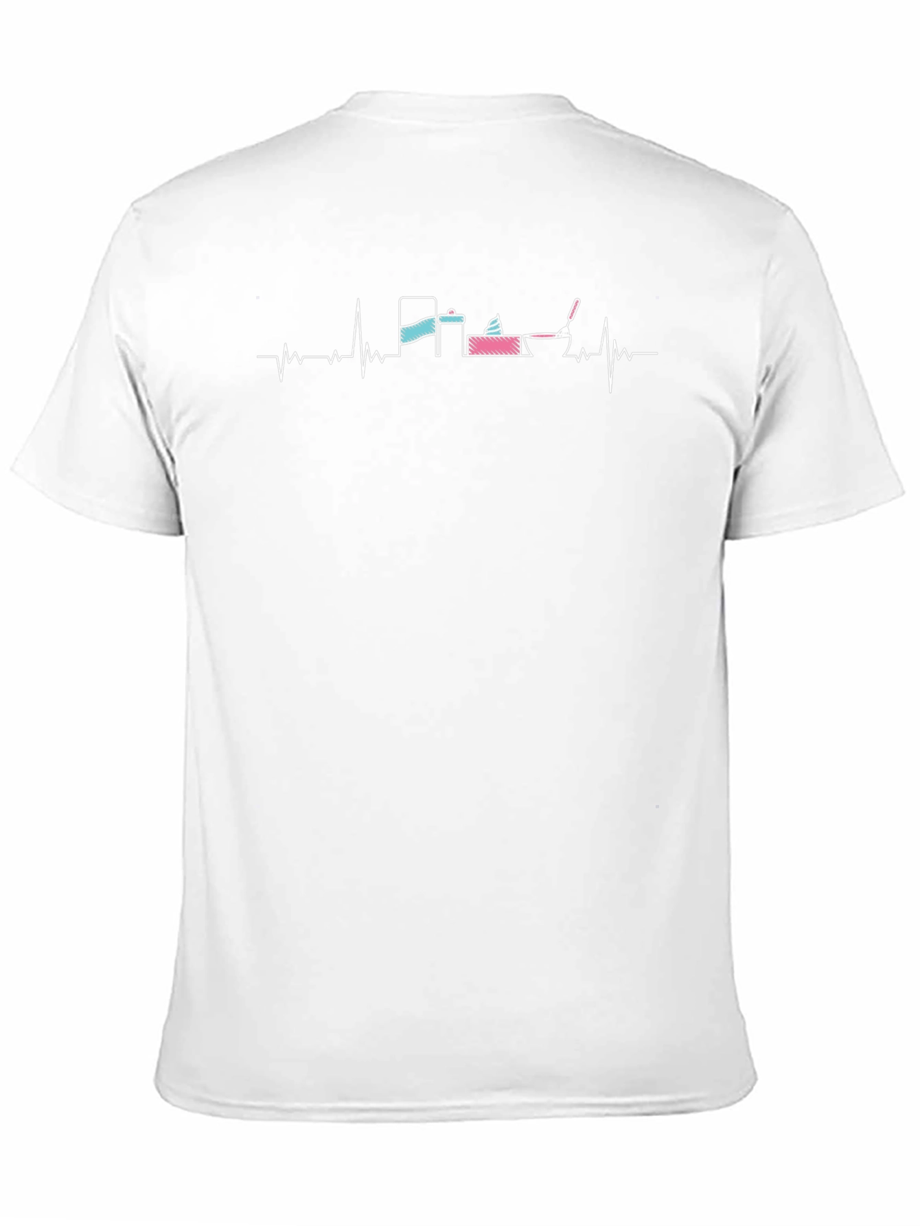 Construction Heartbeat T-Shirt - Black Crew Neck Tee