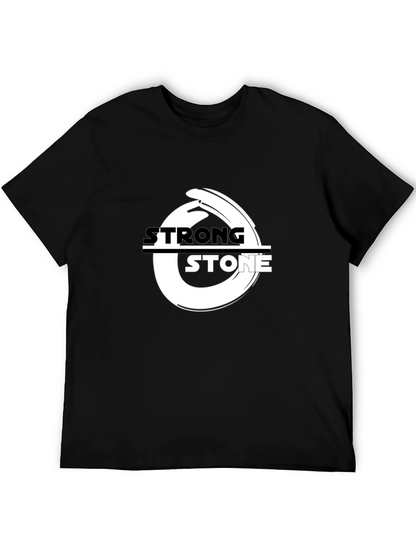Strong Stone Black Graphic T-Shirt