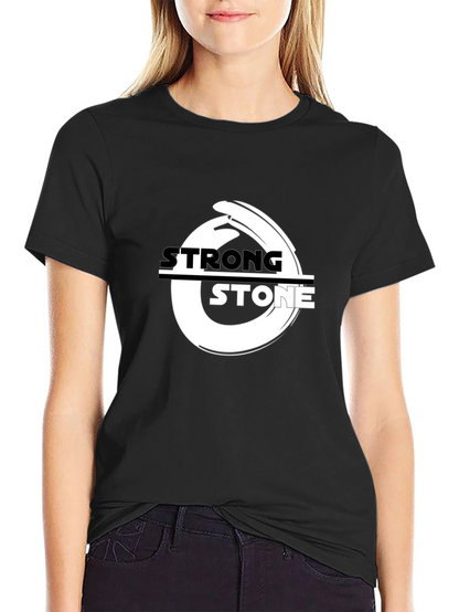 Strong Stone Black Graphic T-Shirt
