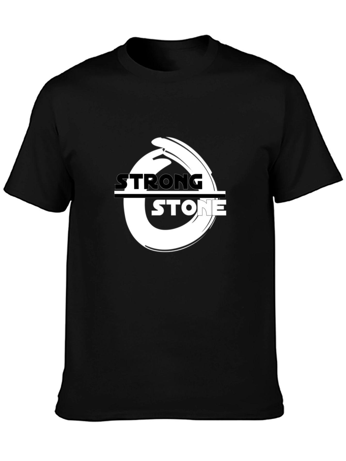 Strong Stone Black Graphic T-Shirt