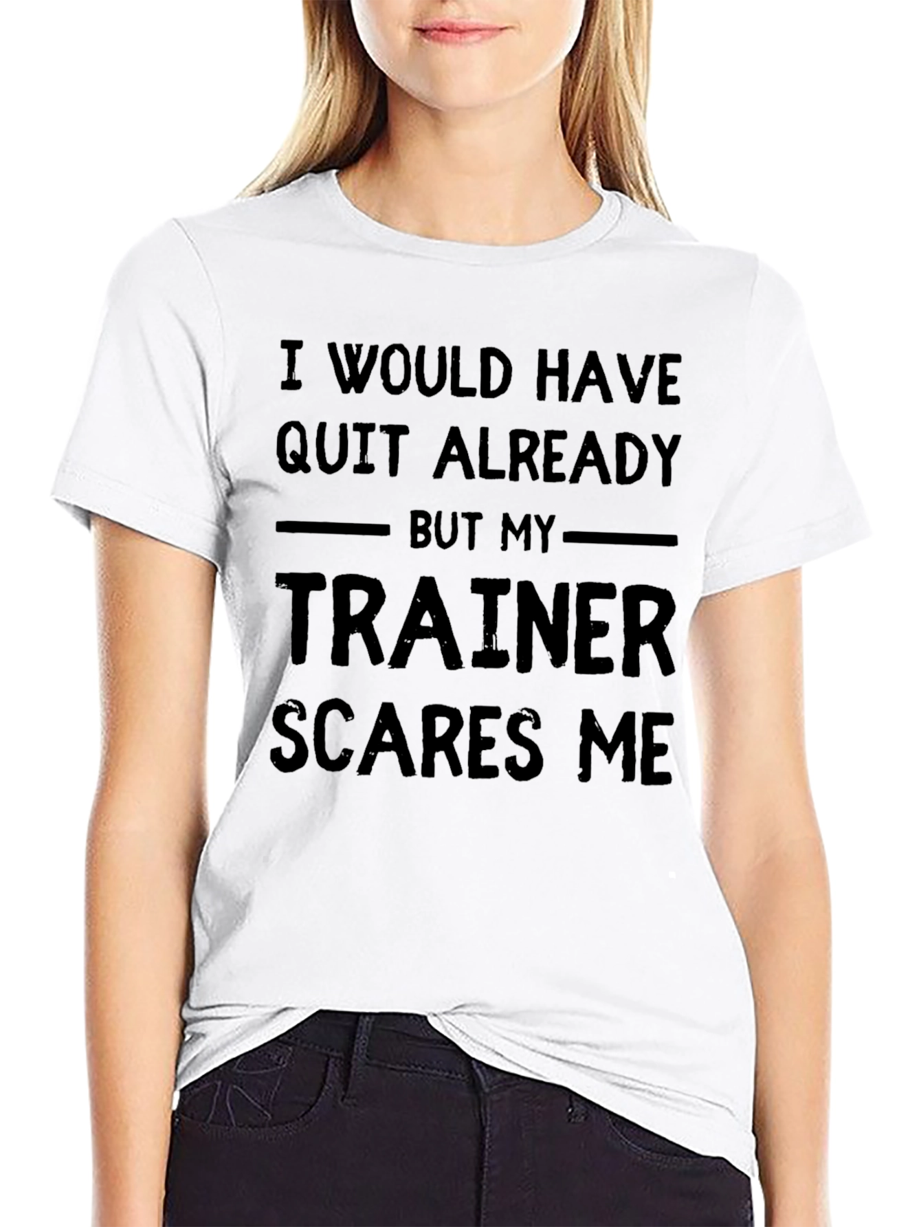 Funny Trainer Motivation Black T-Shirt