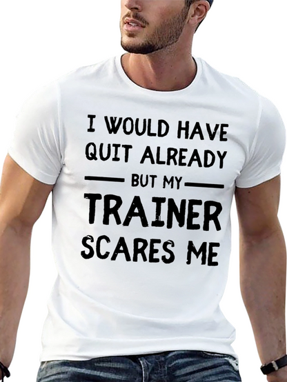 Funny Trainer Motivation Black T-Shirt