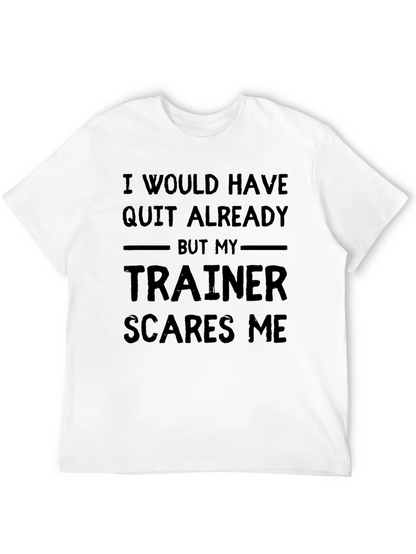 Funny Trainer Motivation Black T-Shirt