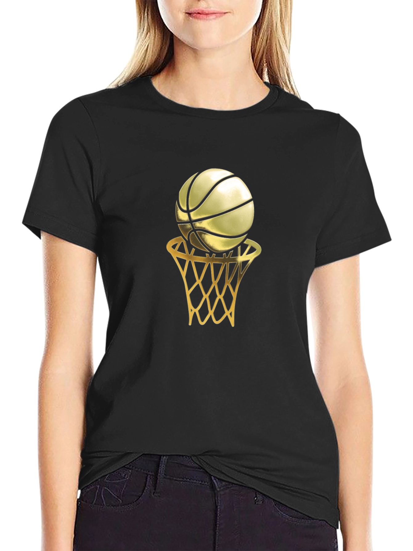Golden Basketball Graphic Tee