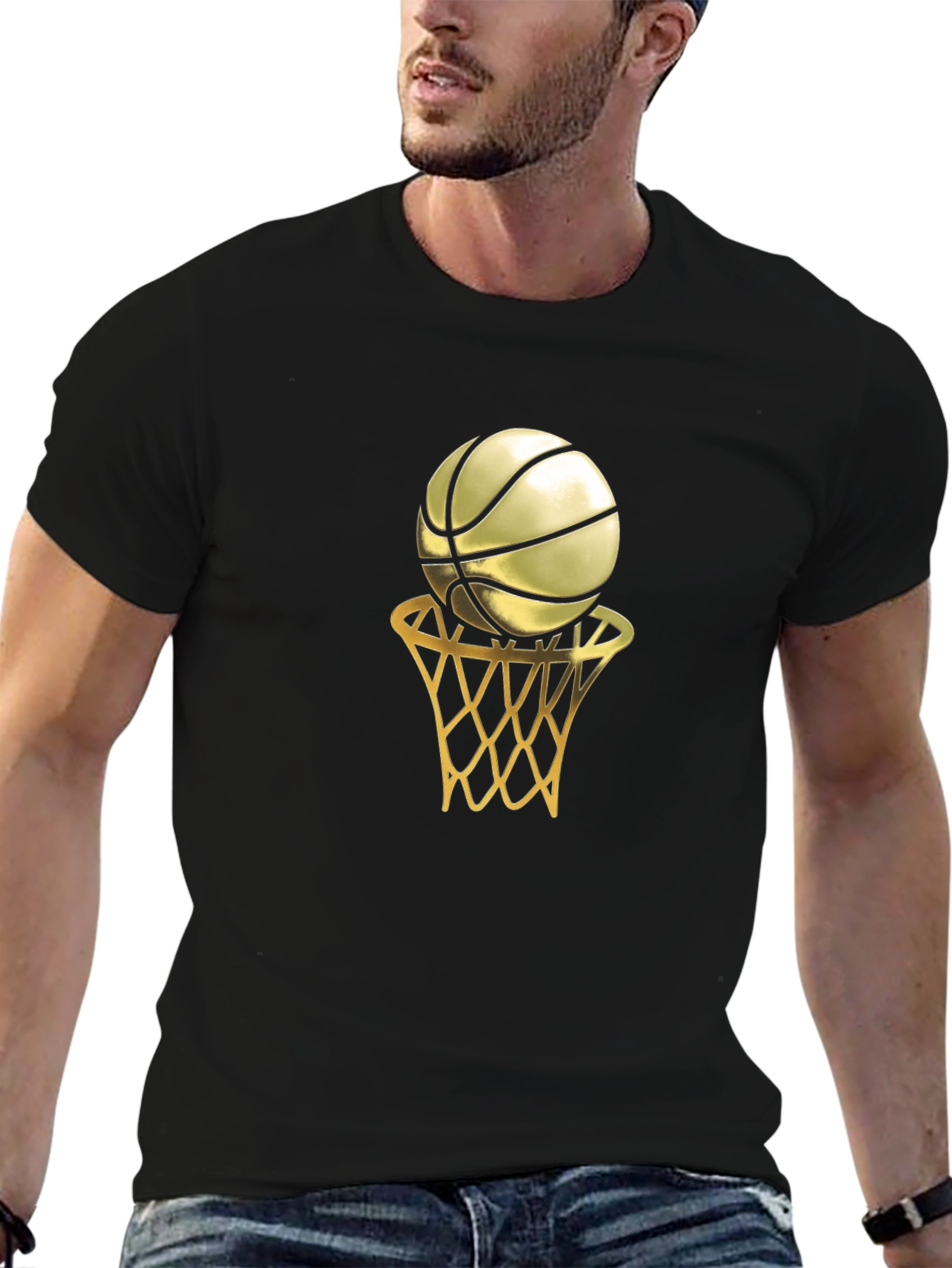 Golden Basketball Graphic Tee
