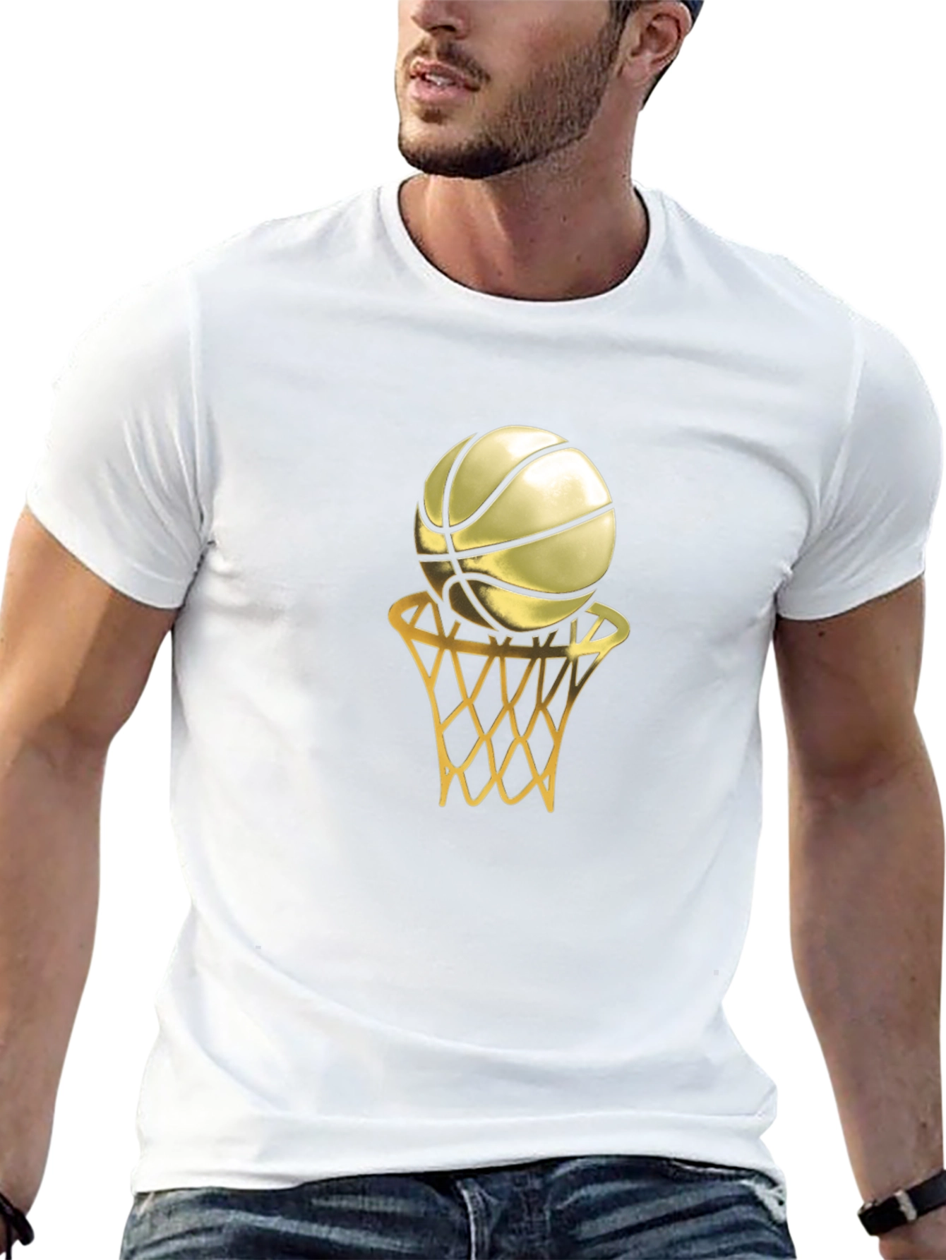 Golden Basketball Graphic Tee