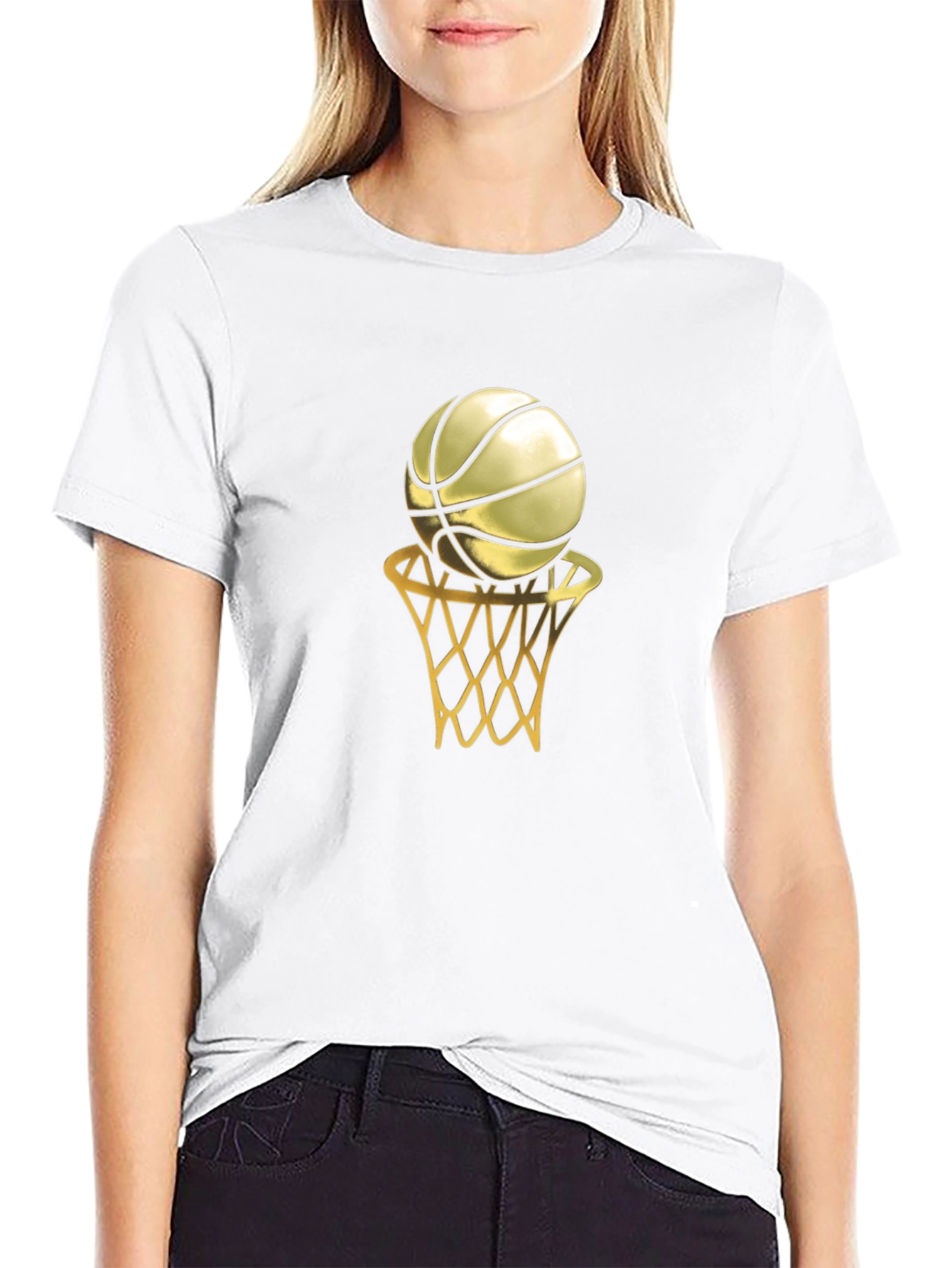 Golden Basketball Graphic Tee