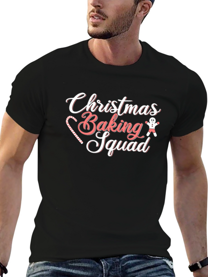 Christmas Baking Squad Black T-Shirt