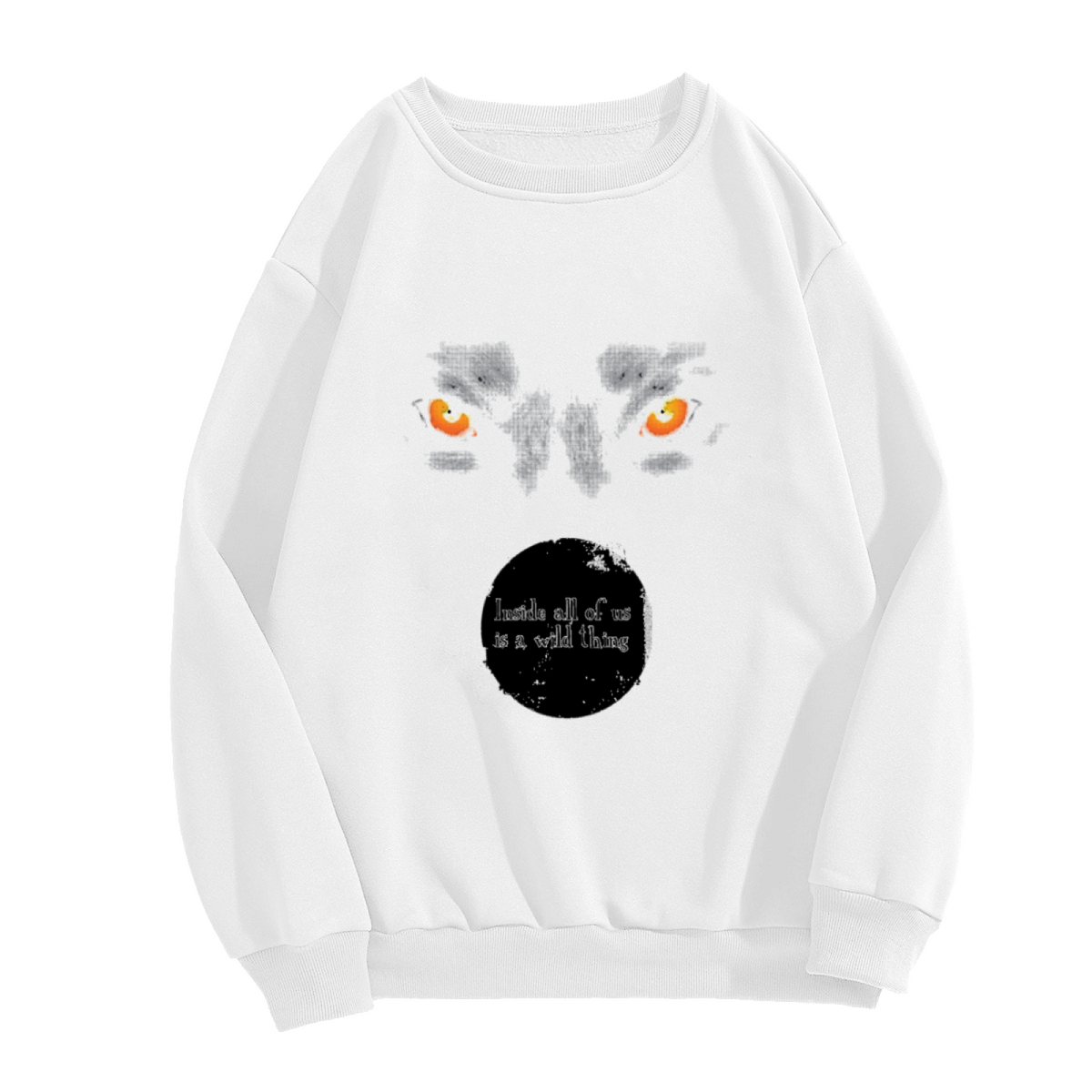 Wild Thing Tiger Face Crewneck Sweatshirt - Motivational Quote Animal Art Pullover