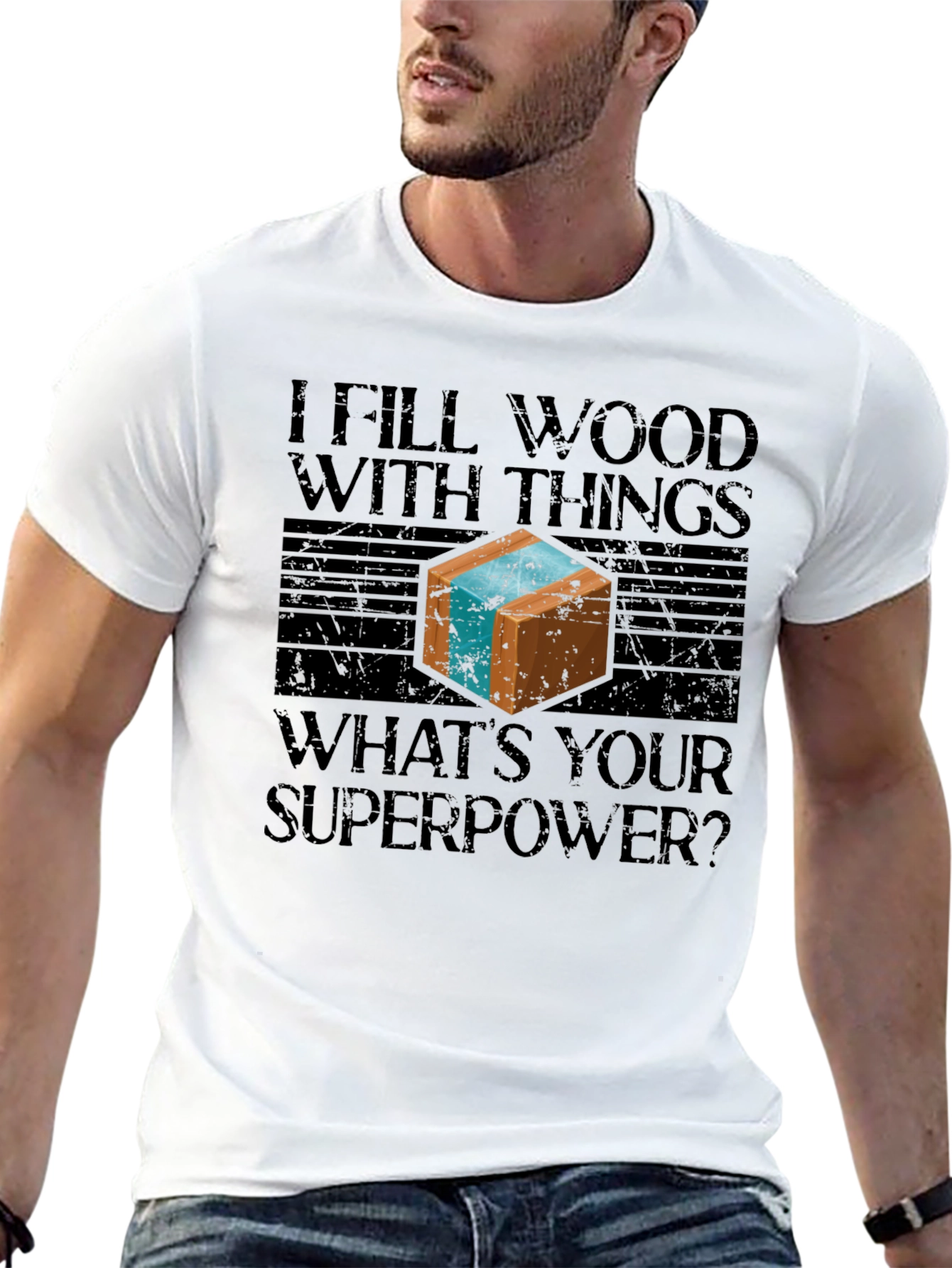 I Fill Wood With Things Mens Graphic T-Shirt