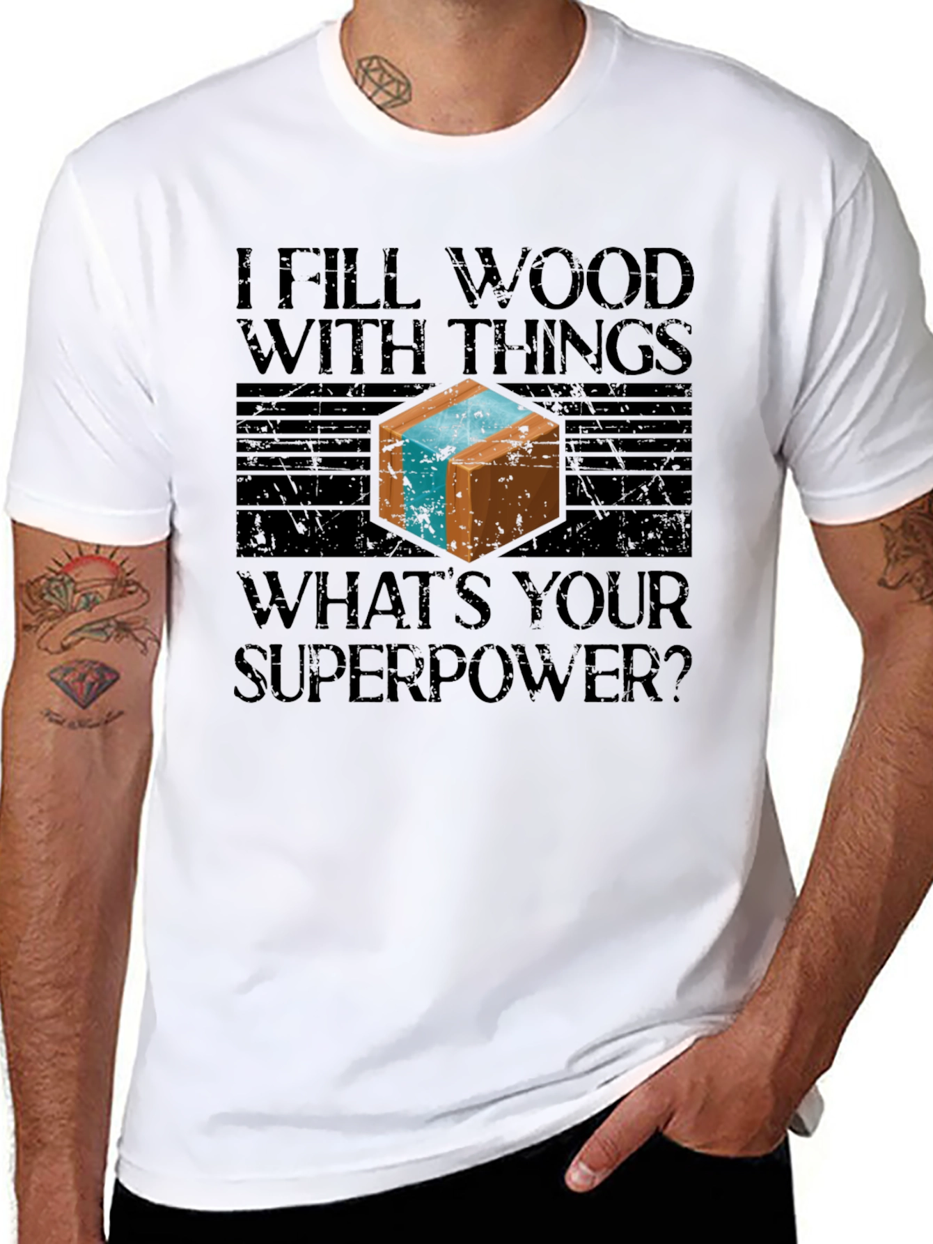 I Fill Wood With Things Mens Graphic T-Shirt