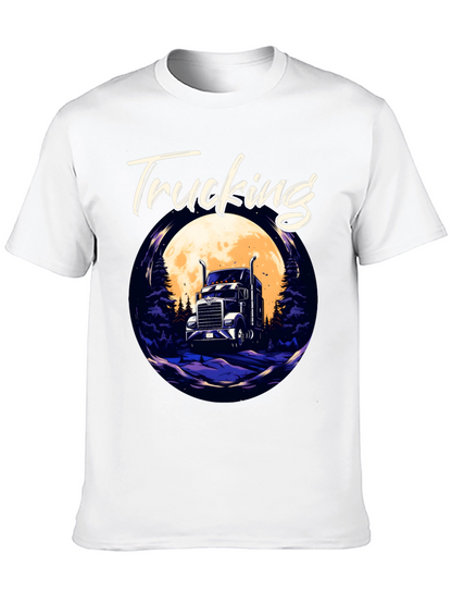 Trucking T-Shirt - Trucker Design Black Tee