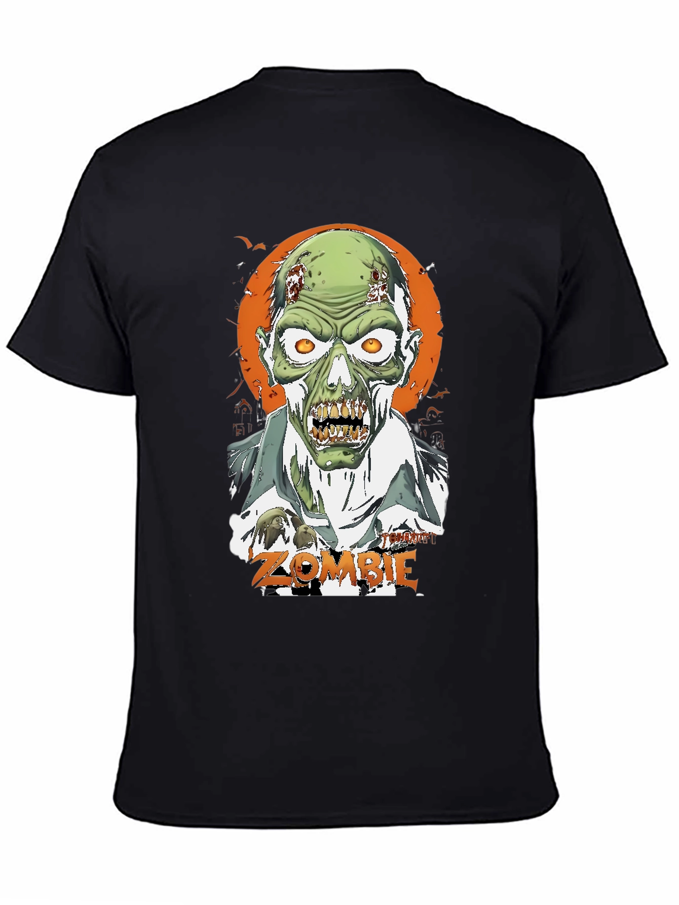 Zombie Graphic Print Tee - Halloween Shirt