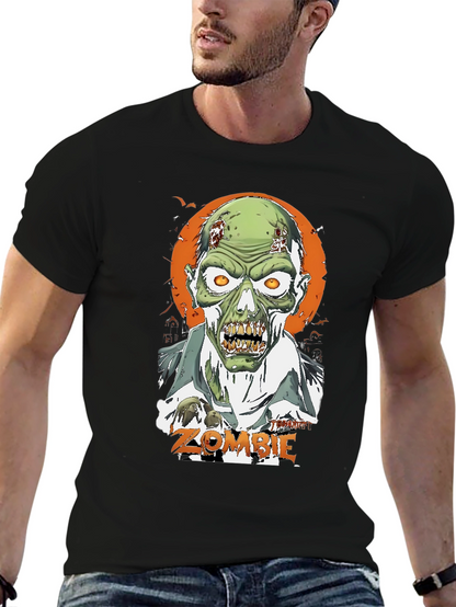 Zombie Graphic Print Tee - Halloween Shirt