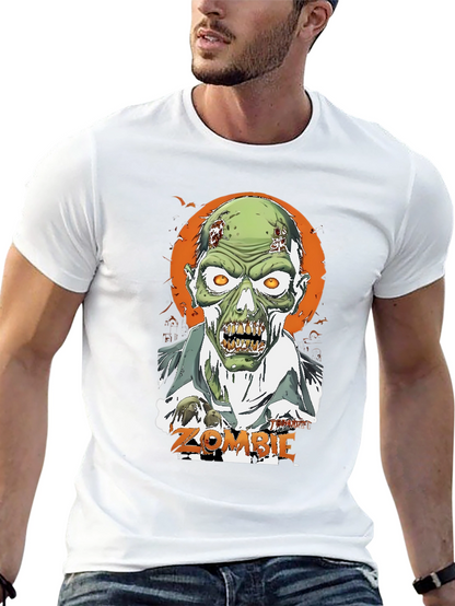Zombie Graphic Print Tee - Halloween Shirt
