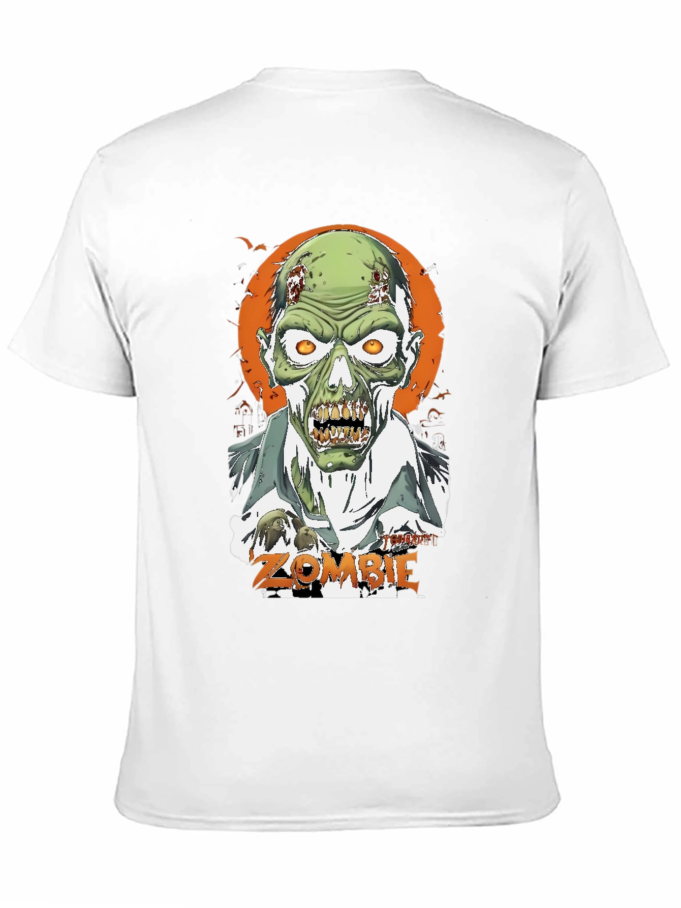 Zombie Graphic Print Tee - Halloween Shirt