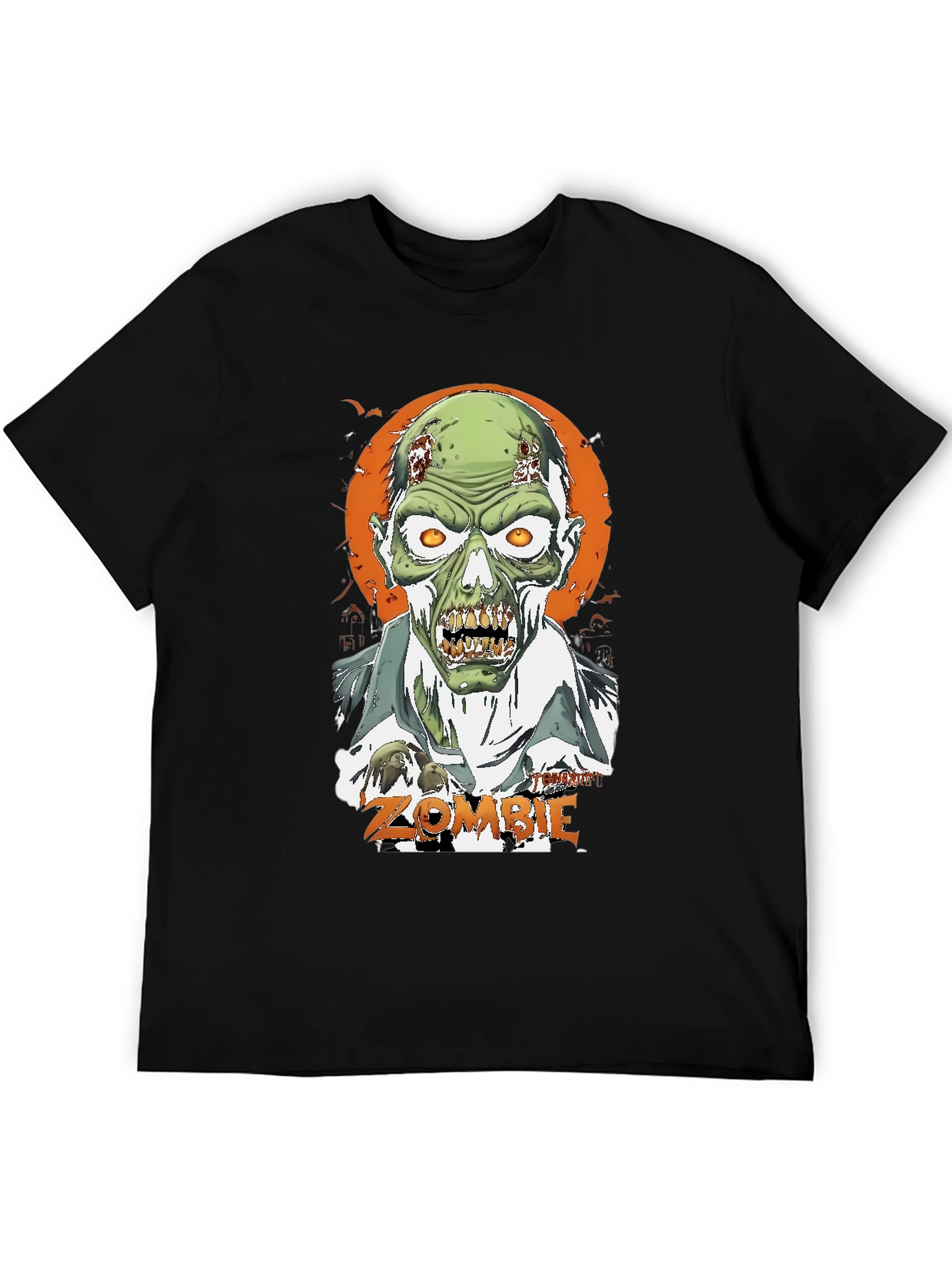 Zombie Graphic Print Tee - Halloween Shirt