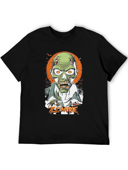 Zombie Graphic Print Tee - Halloween Shirt