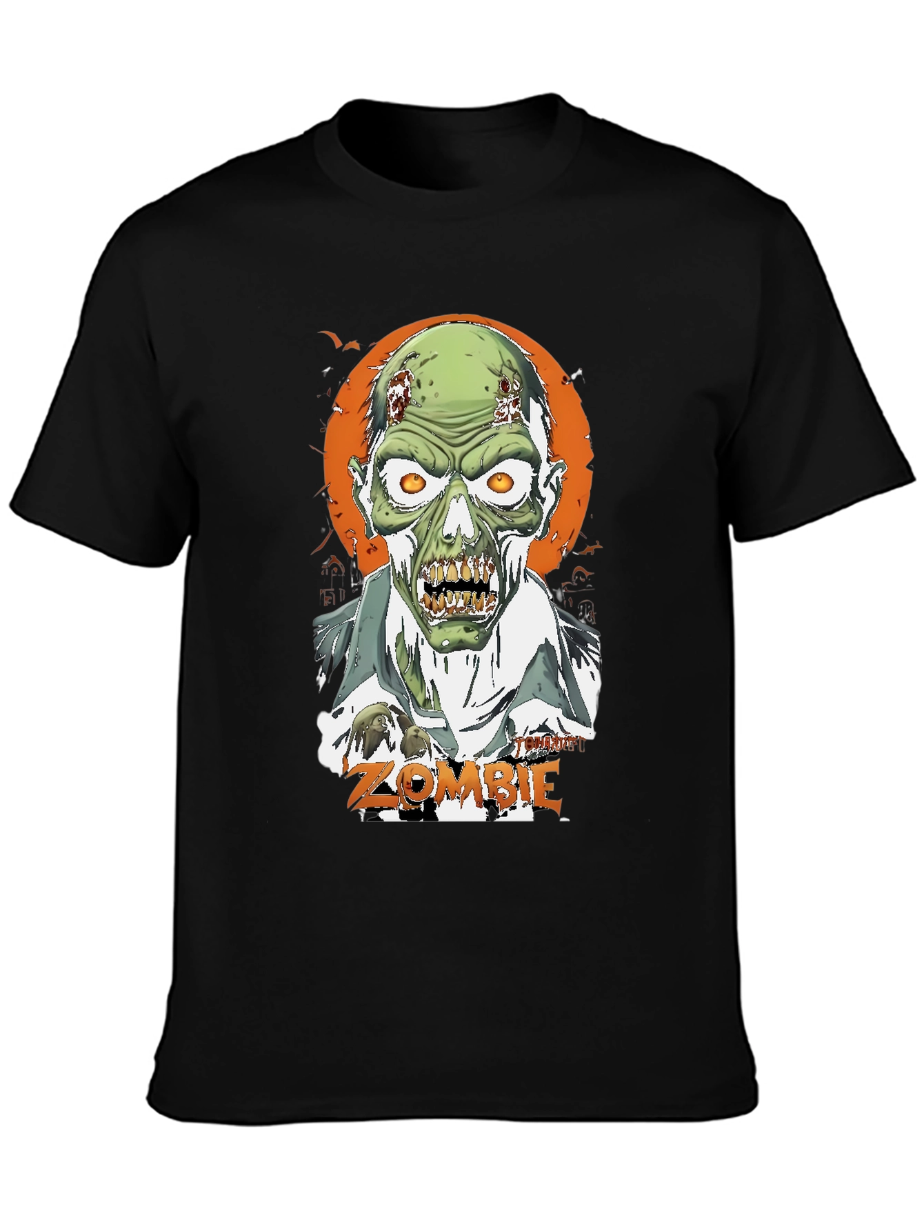 Zombie Graphic Print Tee - Halloween Shirt