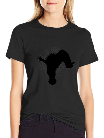 Black T-Shirt with Silhouette Design
