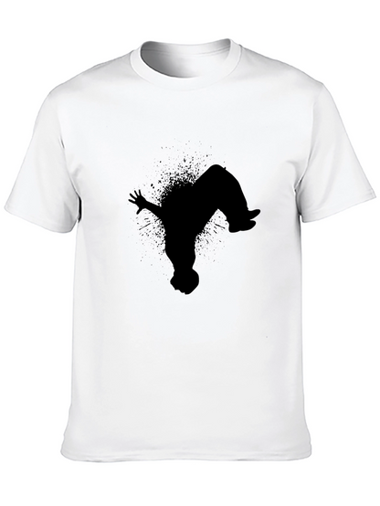 Black T-Shirt with Silhouette Design