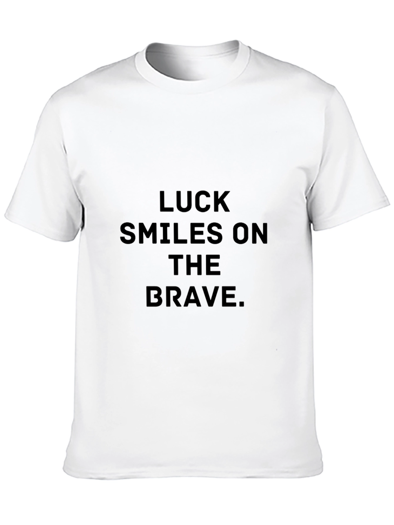 Luck Smiles on the Brave Black Tee