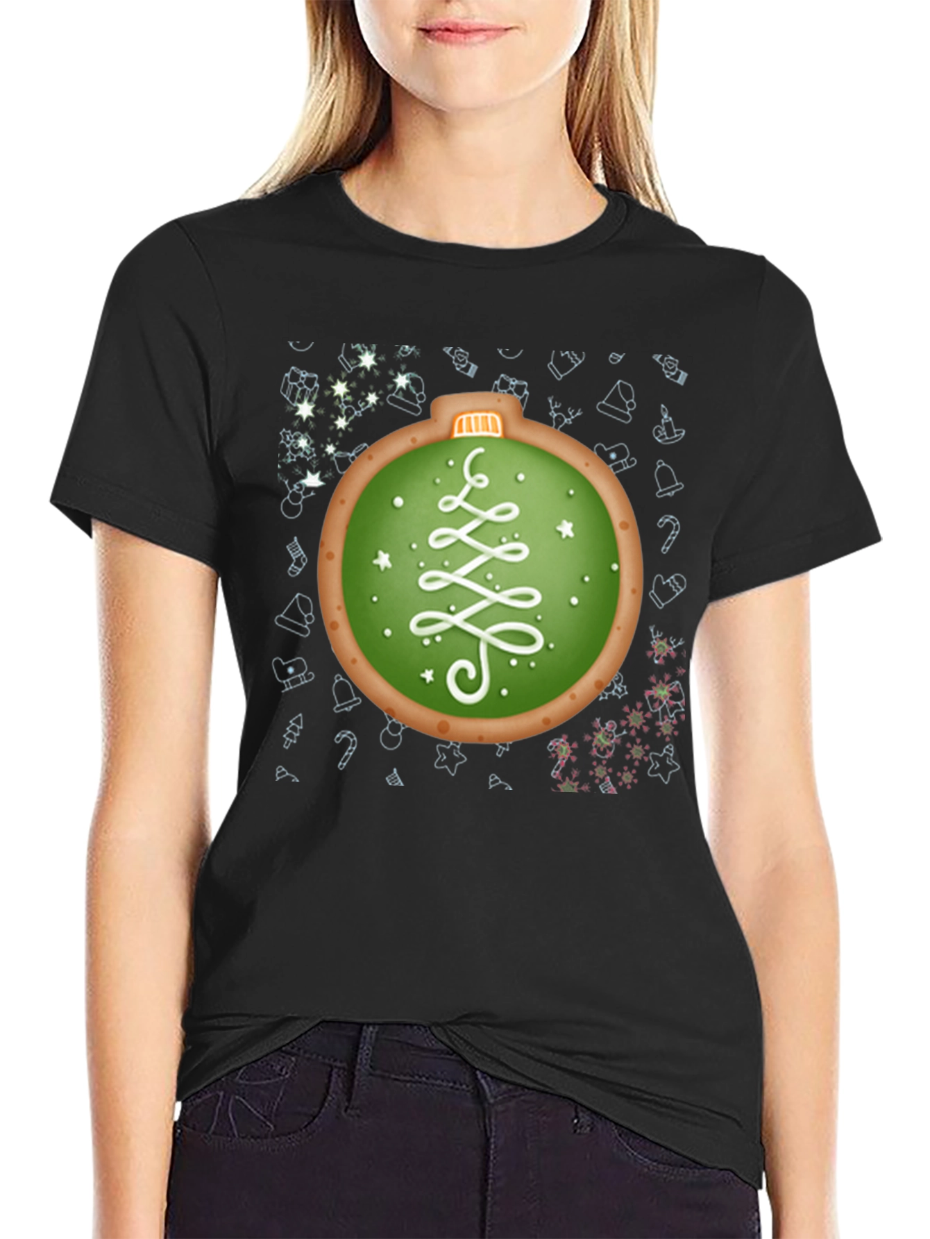 Christmas Ornament Cookie Graphic Tee