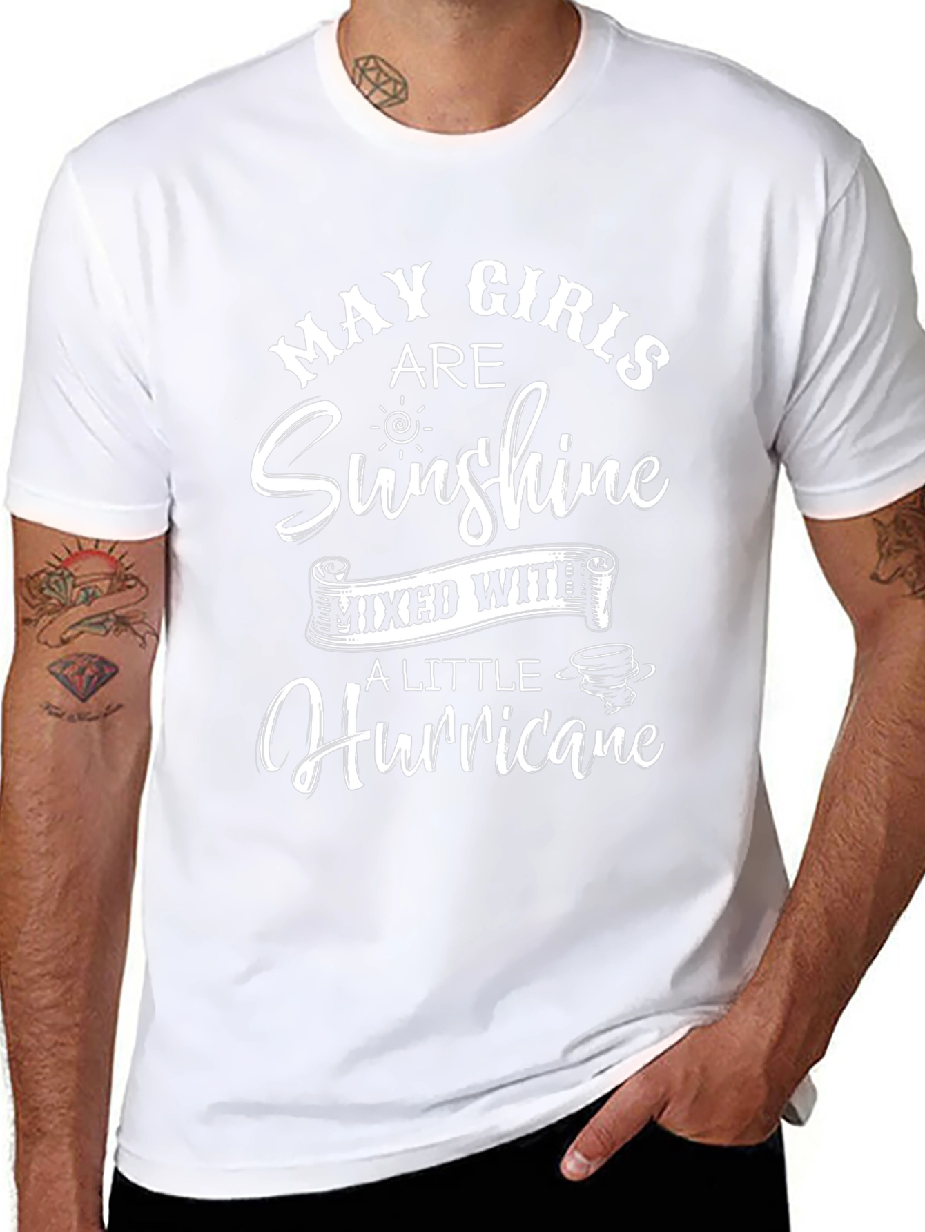 May Girls Sunshine and Hurricane Graphic Tee
