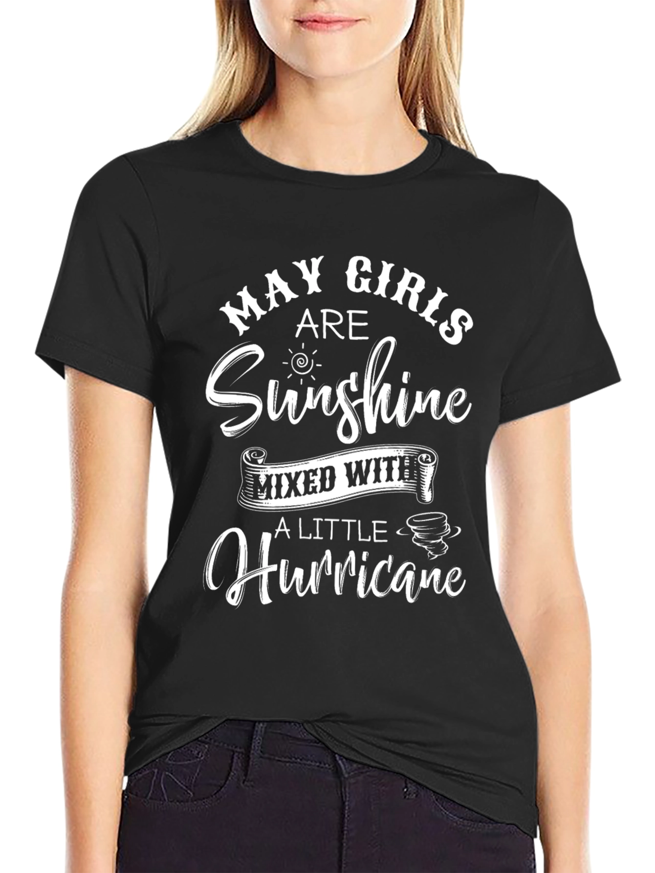 May Girls Sunshine and Hurricane Graphic Tee