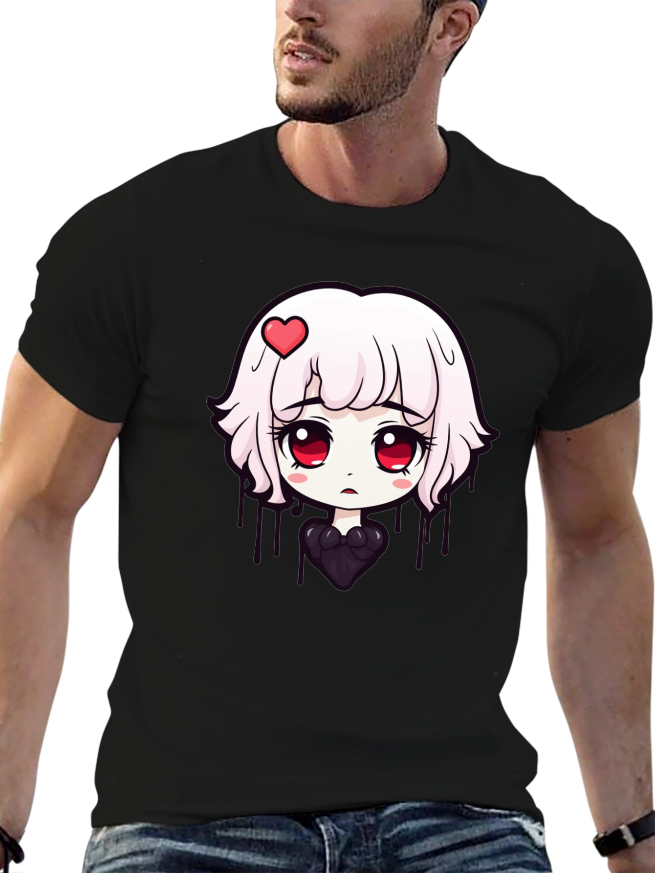 Anime Girl Graphic Tee - Soft Cotton T-Shirt